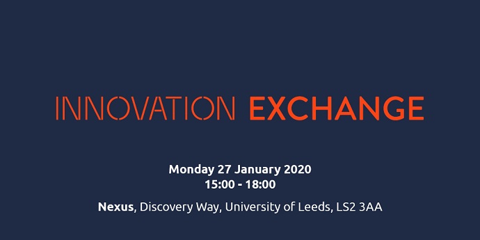 Innovation Exchange graphic displaying title and timings
